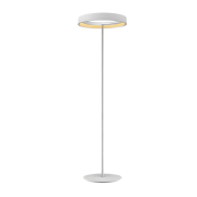 Lampa podłogowa OSAKA - F01017WH - Cosmo Light wykończenie białe matowe klosz  w kształcie okręgu źródło światła LED