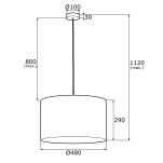 Lampa wisząca KASER 4285 Argon Elegancka średnica 48 cm - 3