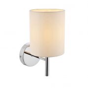 Kinkiet BRIO chrom, kremowy jedwab ENDON LIGHTING BRIO-1WBCH  