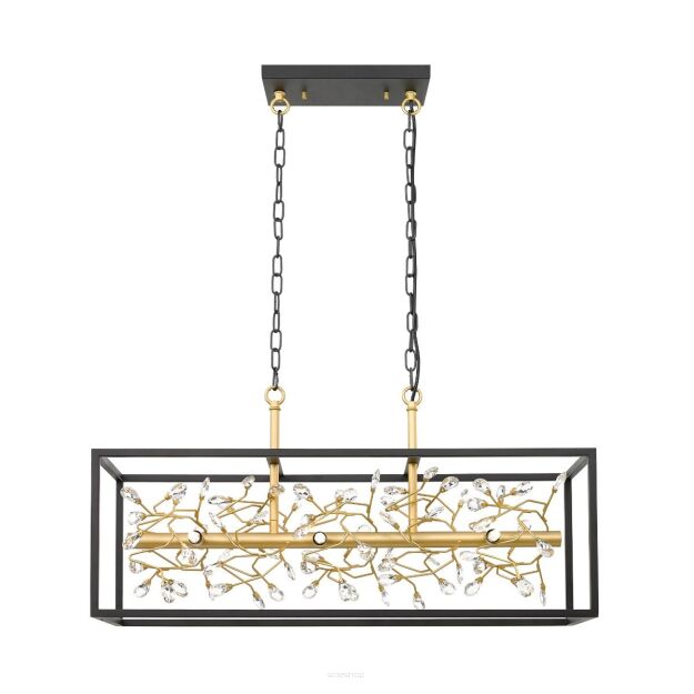 P0578-06C-P7TF SPRING LAMPA WISZĄCA CZARNO-ZŁOTA/BLACK-GOLD ZUMALINE