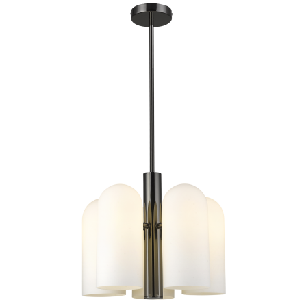 Lampa wisząca  Seoul - P05759BK COSMO Light wykonana w stylu nowojorskim biały szklany klosz