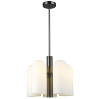 Lampa wisząca  Seoul - P05759BK COSMO Light wykonana w stylu nowojorskim biały szklany klosz