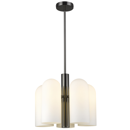 Lampa wisząca  Seoul - P05759BK COSMO Light wykonana w stylu nowojorskim biały szklany klosz