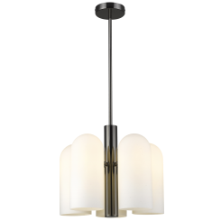 Lampa wisząca  Seoul - P05759BK COSMO Light wykonana w stylu nowojorskim biały szklany klosz
