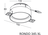 LAMPA WPUSZCZANA ELKIM RONDO 345 XL Funkcjonalna okrągła wbudowany LED 16W 3000K IP20/44 - 3