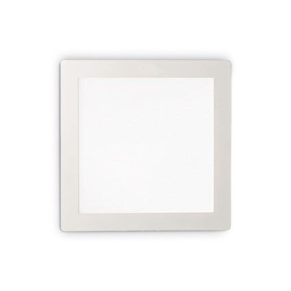 Lampa wpuszczana GROOVE FI1 30W SQUARE Ideal lux 124025   ma kolor biały jest z alumiunim  stały centralny dyfuzor z tworzywa sztucznego