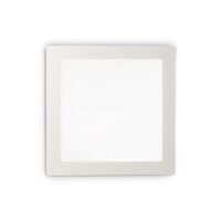Lampa wpuszczana GROOVE FI1 30W SQUARE Ideal lux 124025   ma kolor biały jest z alumiunim  stały centralny dyfuzor z tworzywa sztucznego