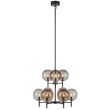 Lampa wisząca CROWN 107921 Markslojd CZARNA PODSTAWA  KLOSZE Z DYMIONEGO SZKŁA ELEGANCKA - 2