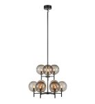 Lampa wisząca CROWN 107921 Markslojd CZARNA PODSTAWA  KLOSZE Z DYMIONEGO SZKŁA ELEGANCKA - 2