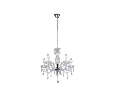 Żyrandol LAMPA wisząca MAGNOLIA RLD94016-5A Zumaline świecznikowa OPRAWA zwis na łańcuchu z kryształkami ze szkła akrylowego chrom przezroczysty nowoczesna tanio 