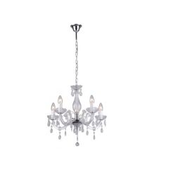 Żyrandol LAMPA wisząca MAGNOLIA RLD94016-5A Zumaline świecznikowa OPRAWA zwis na łańcuchu z kryształkami ze szkła akrylowego chrom przezroczysty nowoczesna tanio 