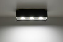 Designerska LAMPA NATYNKOWA   Mono 3 Czarny SL.0072 SOLLUX LIGHTING techniczny nowoczesny prostokąt - 2