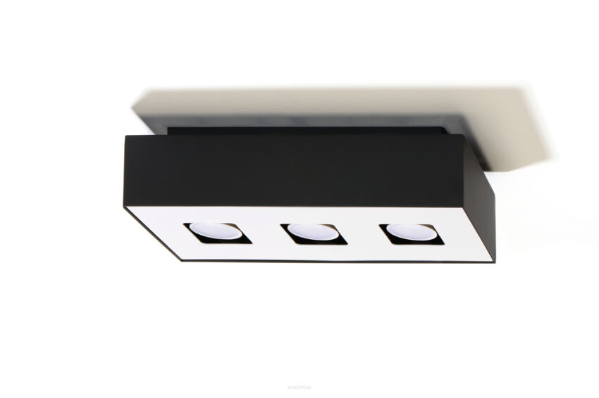 Designerska LAMPA NATYNKOWA   Mono 3 Czarny SL.0072 SOLLUX LIGHTING techniczny nowoczesny prostokąt