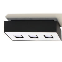 Designerska LAMPA NATYNKOWA   Mono 3 Czarny SL.0072 SOLLUX LIGHTING techniczny nowoczesny prostokąt
