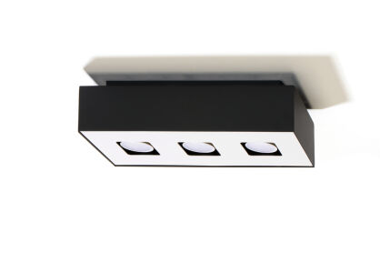 Designerska LAMPA NATYNKOWA   Mono 3 Czarny SL.0072 SOLLUX LIGHTING techniczny nowoczesny prostokąt