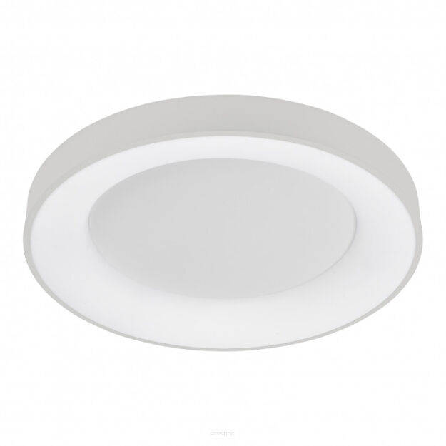 Plafon GIULIA 5304-850RC-WH-3 Italux OKRĄGŁA LAMPA SUFITOWA O ŚR. 60 CM W KOLORZE BIAŁYM LED  50W 3000K
