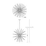 LAMPA WISZĄCA URCHIN ZUMALINE P0491-09C-F7DY rozłożysta konstrukcja nieschematycznym wzornictwie  - 3