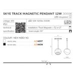 Reflektor do szyny magnetycznej SKYE TRACK MAGNETIC 12W AZ4637 Azzardo biała kula  - 3