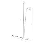 Lampa podłogowa Mono II 2xGU10 czarno/złota 212cm 7718 - 2