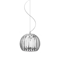 Lampa wisząca ARCADA M CLEAR AZzardo AZ0481 okrągły prązkowany klosz transparentny