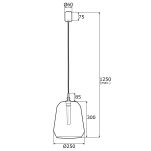 Lampa wisząca IRUN 4266 Argon Szklany przezroczysty klosz 25 cm - 2