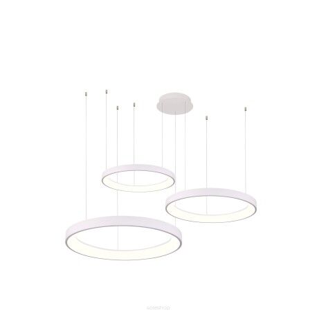 Lampa wisząca AGNES PENDANT 38+58+78 DIMM CCT SWITCH BK biała Azzardo AZ5025