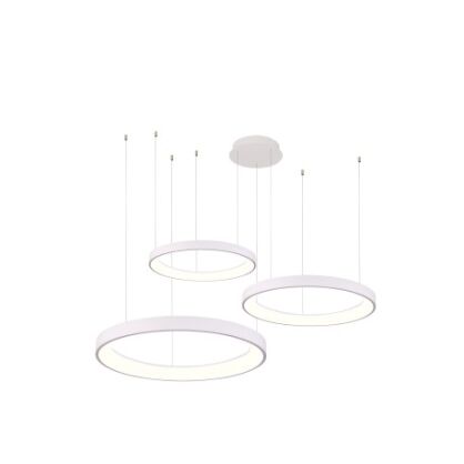Lampa wisząca AGNES PENDANT 38+58+78 DIMM CCT SWITCH BK biała Azzardo AZ5025