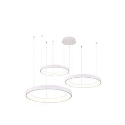 Lampa wisząca AGNES PENDANT 38+58+78 DIMM CCT SWITCH BK biała Azzardo AZ5025