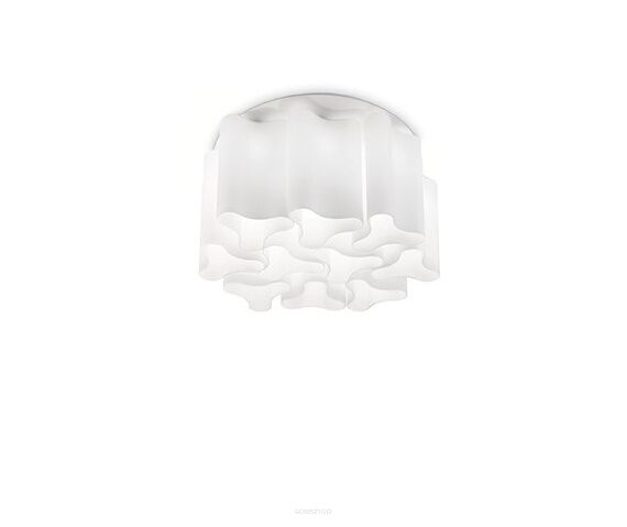 PLAFON Lampa sufitowa Compo PL10 biały 125510, przydymiony 172804 NOWOCZESNY IP20 SZKŁO Ideal Lux oprawa wisząca w kolorze białym i dymionym