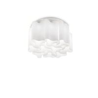 PLAFON Lampa sufitowa Compo PL10 biały 125510, przydymiony 172804 NOWOCZESNY IP20 SZKŁO Ideal Lux oprawa wisząca w kolorze białym i dymionym