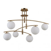 Lampa wisząca Senai PND-31322-6-HB Italux mosiądz kule