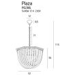 Lampa wisząca Plaza P0286 MAXlight  dekoracyjna elegancka wykonana z metalu o chromowanym zabarwieniu oraz szkła   - 3