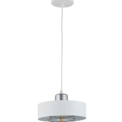 Lampa wisząca POKER 1 SIGMA 32063 biała ze srebrnym akcentem