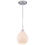 Lampa wisząca Kuala Lumpur - P01540WH pojedynczy zwis o opływowym kształcie kolor biały - 3