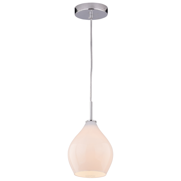 Lampa wisząca Kuala Lumpur - P01540WH pojedynczy zwis o opływowym kształcie kolor biały