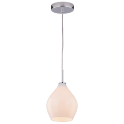 Lampa wisząca Kuala Lumpur - P01540WH pojedynczy zwis o opływowym kształcie kolor biały