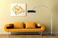Lampa podłogowa ARUBA AZzardo TS 010131FAB AZ0169 abażur z tkaniny w kształcie ronda podstawa z metalu w kolorze czarnym - 2