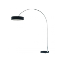 Lampa podłogowa ARUBA AZzardo TS 010131FAB AZ0169 abażur z tkaniny w kształcie ronda podstawa z metalu w kolorze czarnym