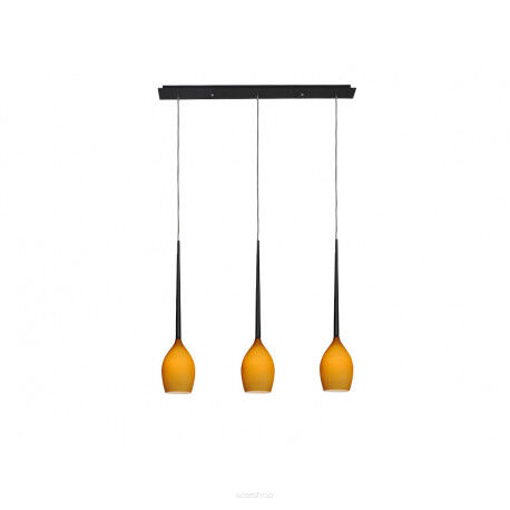 Lampa wisząca IZZA 3 MAT AMBER AZzardo AZ2322 klosze ze szkła o wykończeniu bursztynowym nowoczesna elegancka