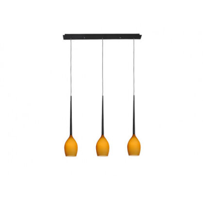 Lampa wisząca IZZA 3 MAT AMBER AZzardo AZ2322 klosze ze szkła o wykończeniu bursztynowym nowoczesna elegancka