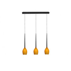 Lampa wisząca IZZA 3 MAT AMBER AZzardo AZ2322 klosze ze szkła o wykończeniu bursztynowym nowoczesna elegancka