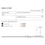 Słupek ogrodowy ROLF 2 IP44 AZ4457 Azzardo 50 cm ciemno-szary - 3
