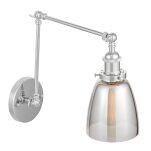 Kinkiet FABI Lumina Deco LDW 6800-2 (CHR+GR) loftowy na wysięgniku chrom - 4