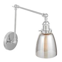 Kinkiet FABI Lumina Deco LDW 6800-2 (CHR+GR) loftowy na wysięgniku chrom