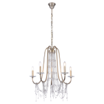 Zwis Madrid - P05165CP -   cosmolight  W stylu pałacowym Korpus z polerowanego chromu połaczony z kryształowymi kapieniami i łańczuszkami - 3