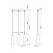 LAMPA  WISZĄCA LUVO 3 BETONOWA LOFTOWA TUBY minimalistyczna SL.0655 SOLLUX - 5
