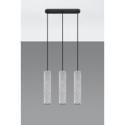 LAMPA  WISZĄCA LUVO 3 BETONOWA LOFTOWA TUBY minimalistyczna SL.0655 SOLLUX
