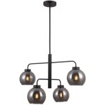 Lampa wisząca POGGI PND-28028-4D Italux  4 szklane dymione kule umocowane na w metalowych listwach NOWOCZESNA - 2