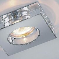 Oprawa wpuszczana Astro Cromo Orlicki 1.520.08  kwadrat ze szkła metalowe elementy  mają kolor chromu techniczna