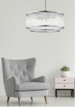 Lampa wisząca SERGIO P0528-06H-F4AC ZumaLine Wykonana z metalu i szkła chrom - 2